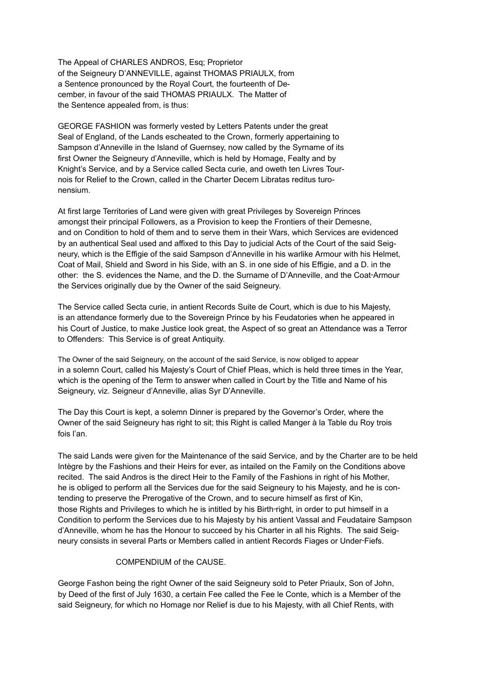 First Andros Appeal - archive copy